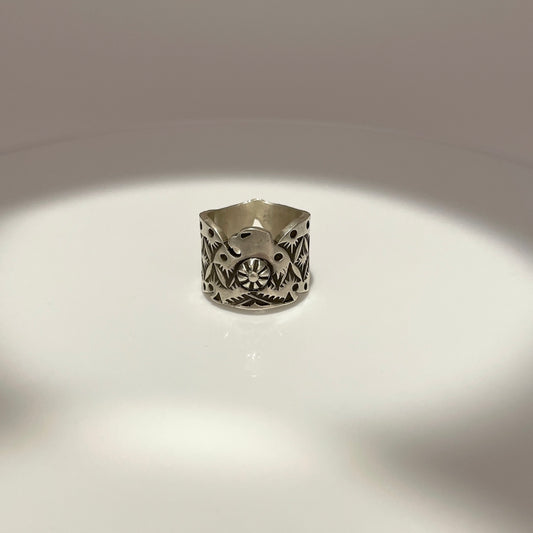 Stamped Thunderbird Ring By Bo Reeves Size 7