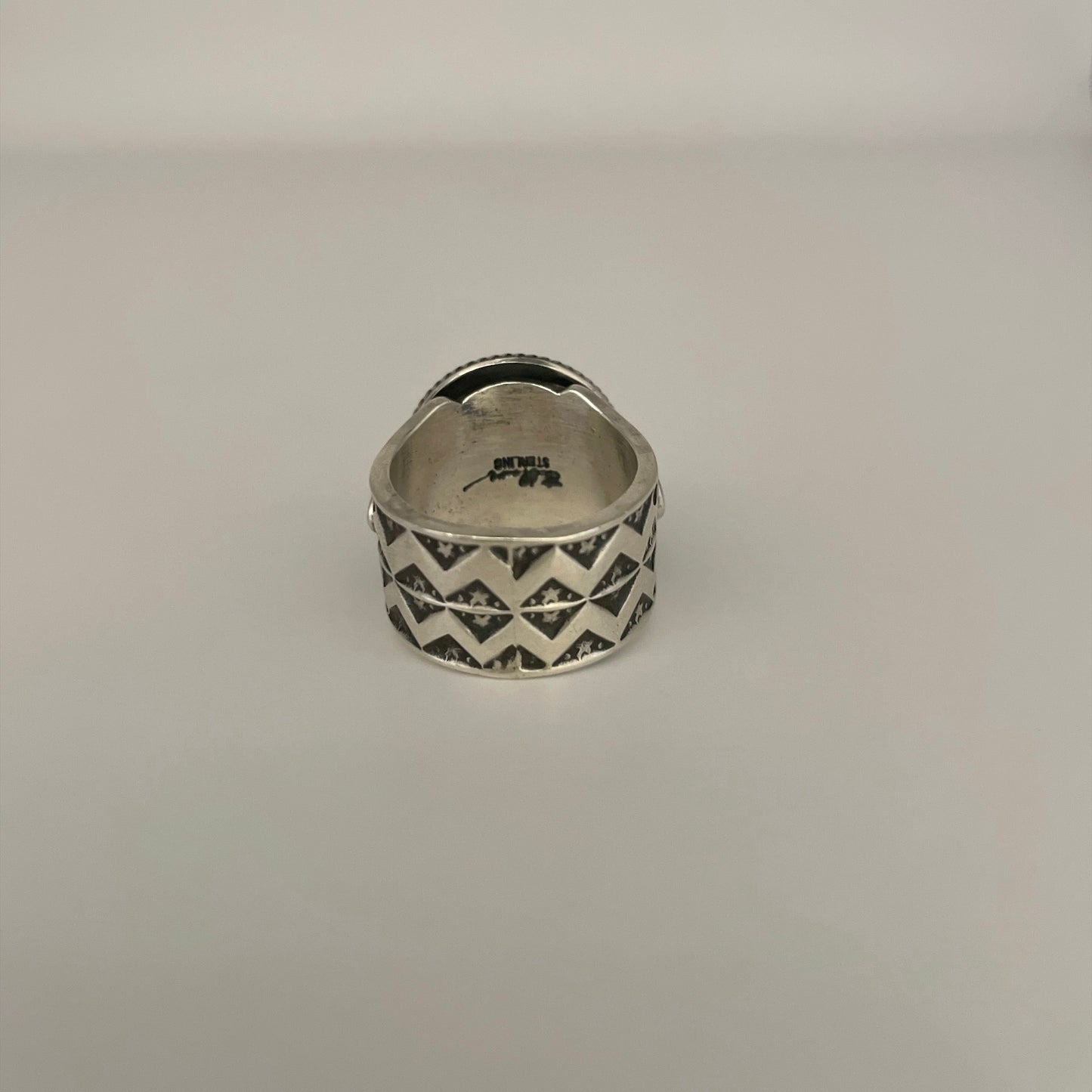 Stamped Sterling Silver Thunderbird Ring By Bo Reeves Size 7.5