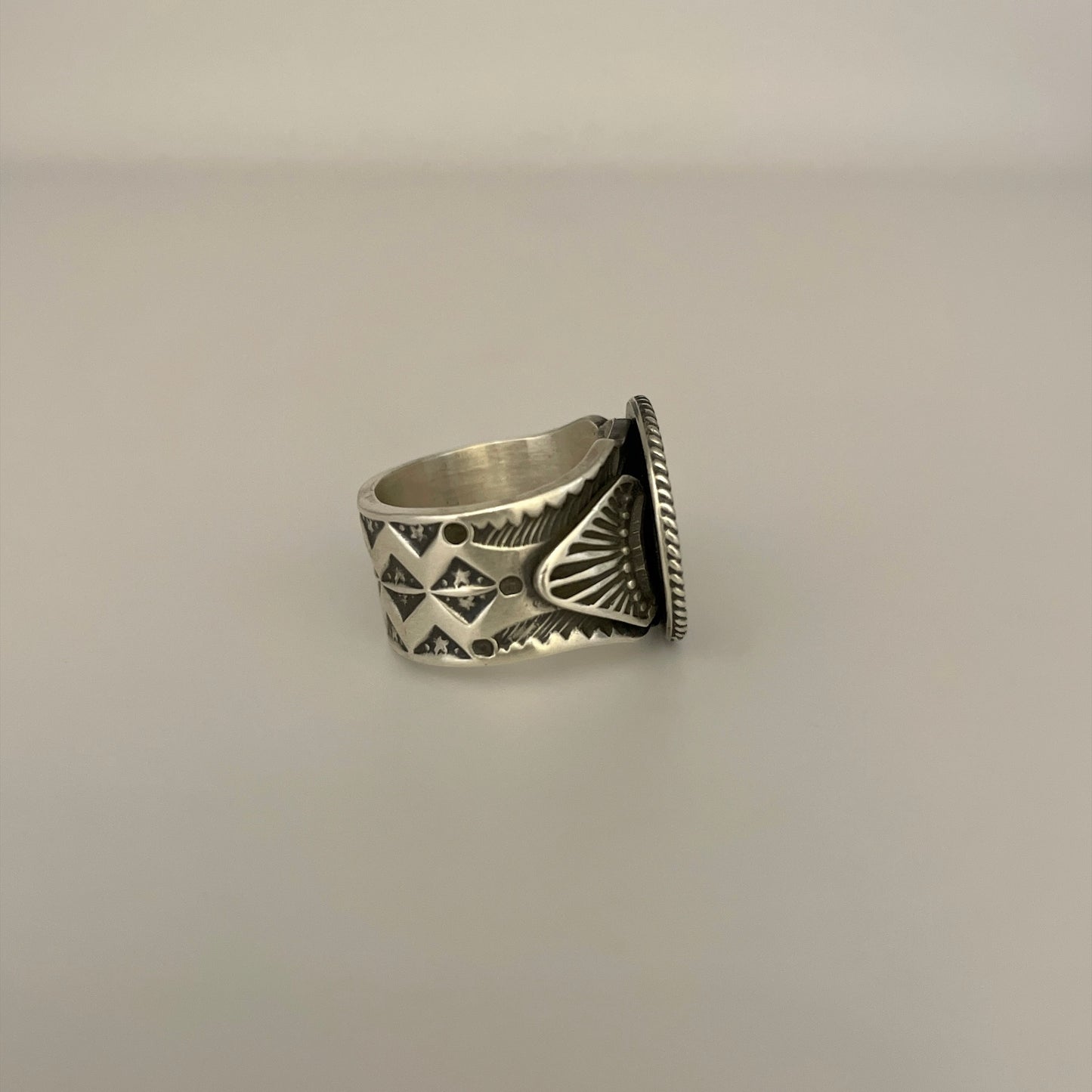 Stamped Sterling Silver Thunderbird Ring By Bo Reeves Size 7.5