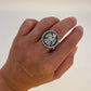 Stamped Sterling Silver Thunderbird Ring By Bo Reeves Size 7.5