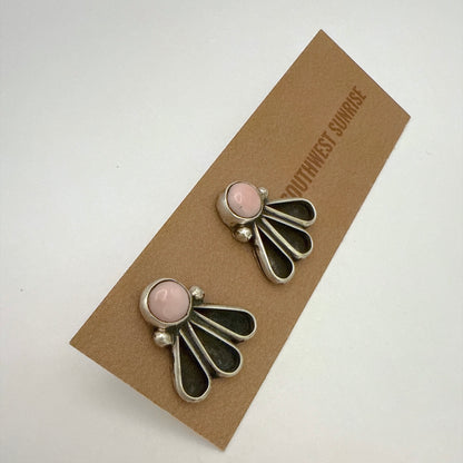 Pink Conch Stud Earrings By Geraldine James B