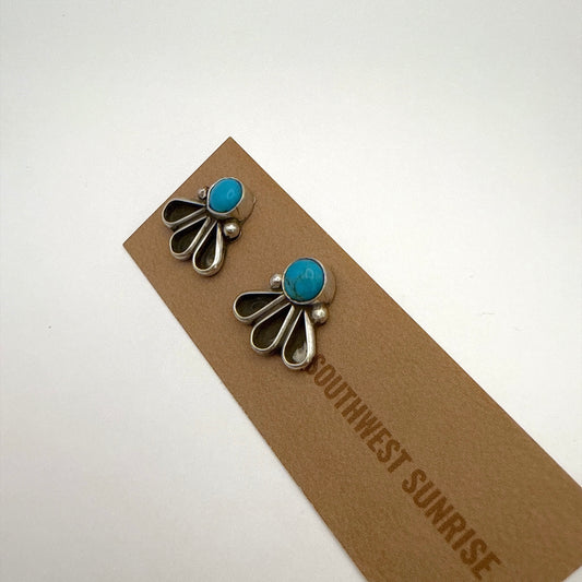 Turquoise Stud Earrings By Geraldine James