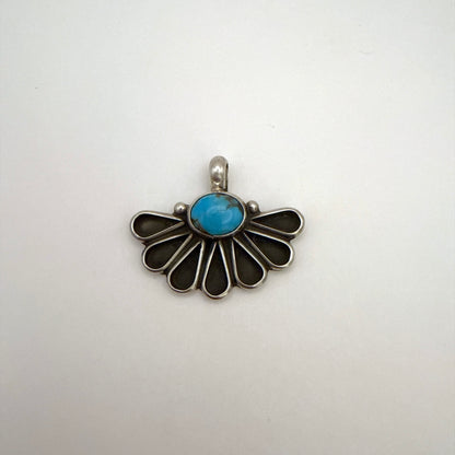 Turquoise Fan Pendant A