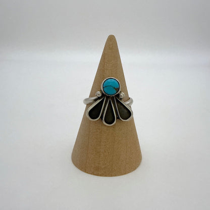 Turquoise Fan Ring Size 8