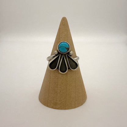 Turquoise Fan Ring Size 8