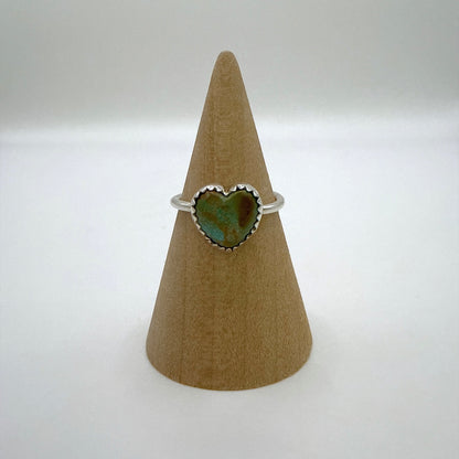 Turquoise Heart Ring Size 6 B