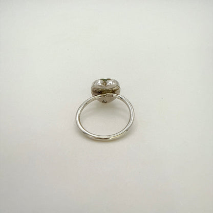 Turquoise Heart Ring Size 6 B