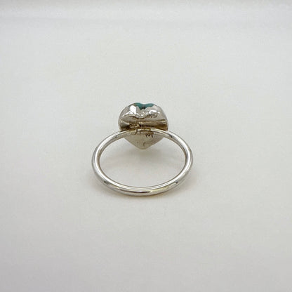 Turquoise Heart Ring Size 6 D