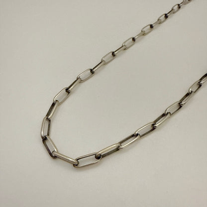 Navajo Handmade Sterling Silver Chain 24" - Link 1/2"