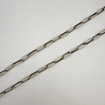 Navajo Handmade Sterling Silver Chain 24" - Link 1/2"
