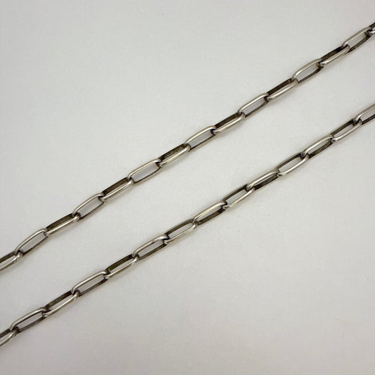 Navajo Handmade Sterling Silver Chain 24" - Link 1/2"
