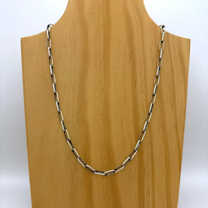 Navajo Handmade Sterling Silver Chain 24" - Link 1/2"