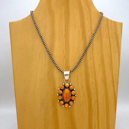 Orange Spiny Cluster Pendant