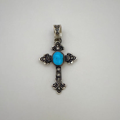 Morenci Turquoise Cross Pendant