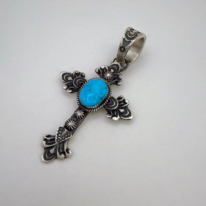 Morenci Turquoise Cross Pendant