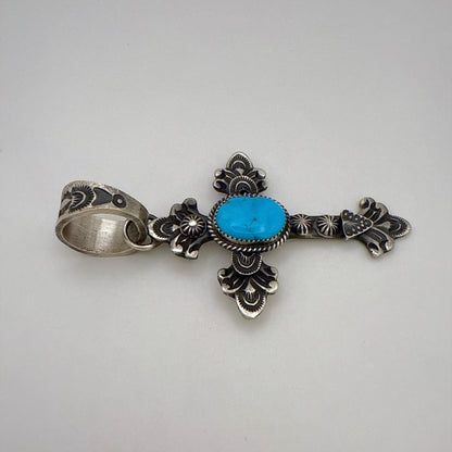 Morenci Turquoise Cross Pendant