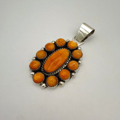 Orange Spiny Cluster Pendant