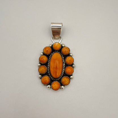 Orange Spiny Cluster Pendant