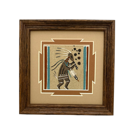 Navajo Sand Painting By Glen Nez 7" x 7"