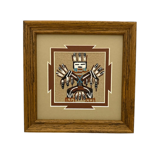 Navajo Sand Painting By Marlene Doby 7" x 7"