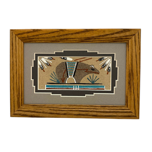 Navajo Sand Painting By Glen Nez 9.5" x 6.5"