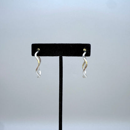 シルバーウェイブフープピアス 直径３１mm