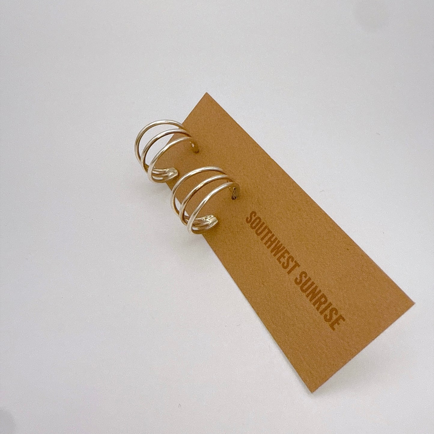 シルバーリブドフープピアス 直径16mm