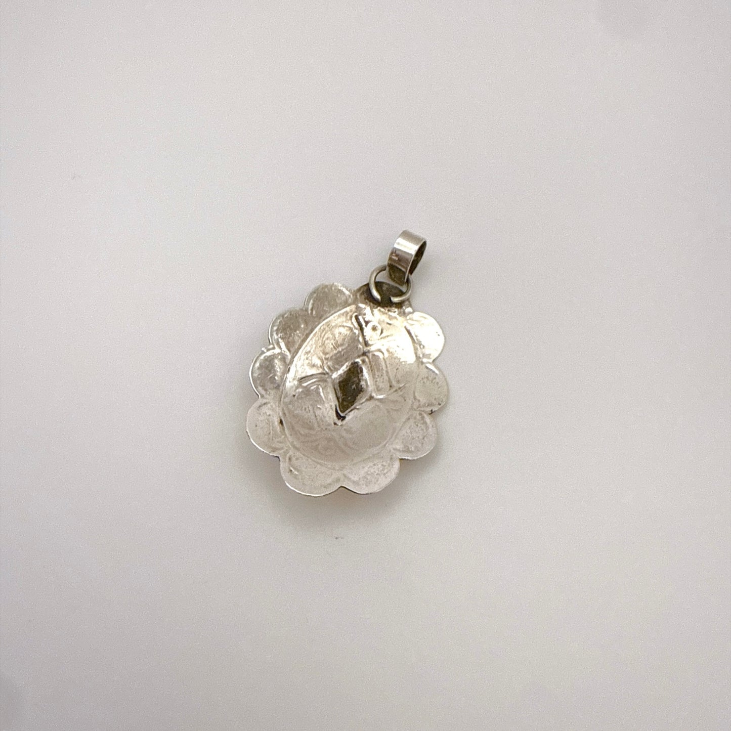 Stamped Silver Pendant A