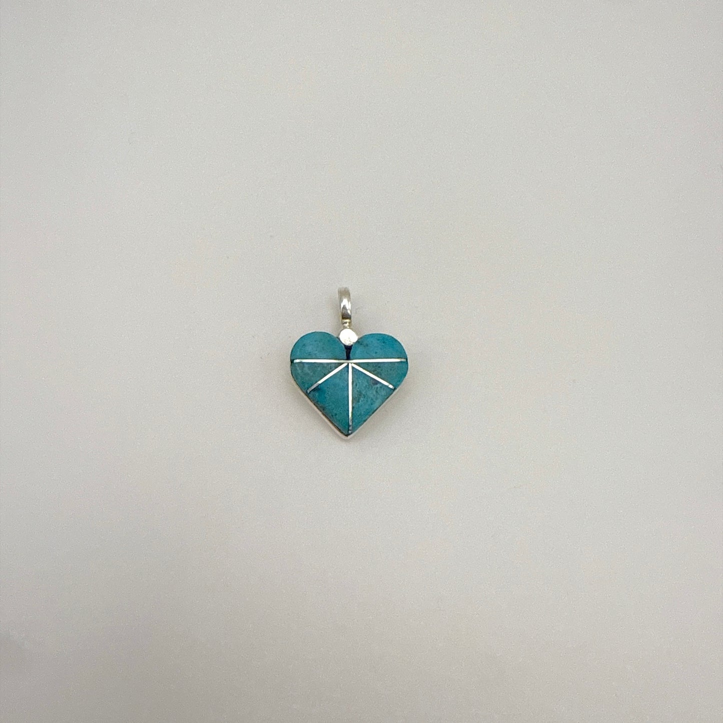 Turquoise Inlay Heart Pendant