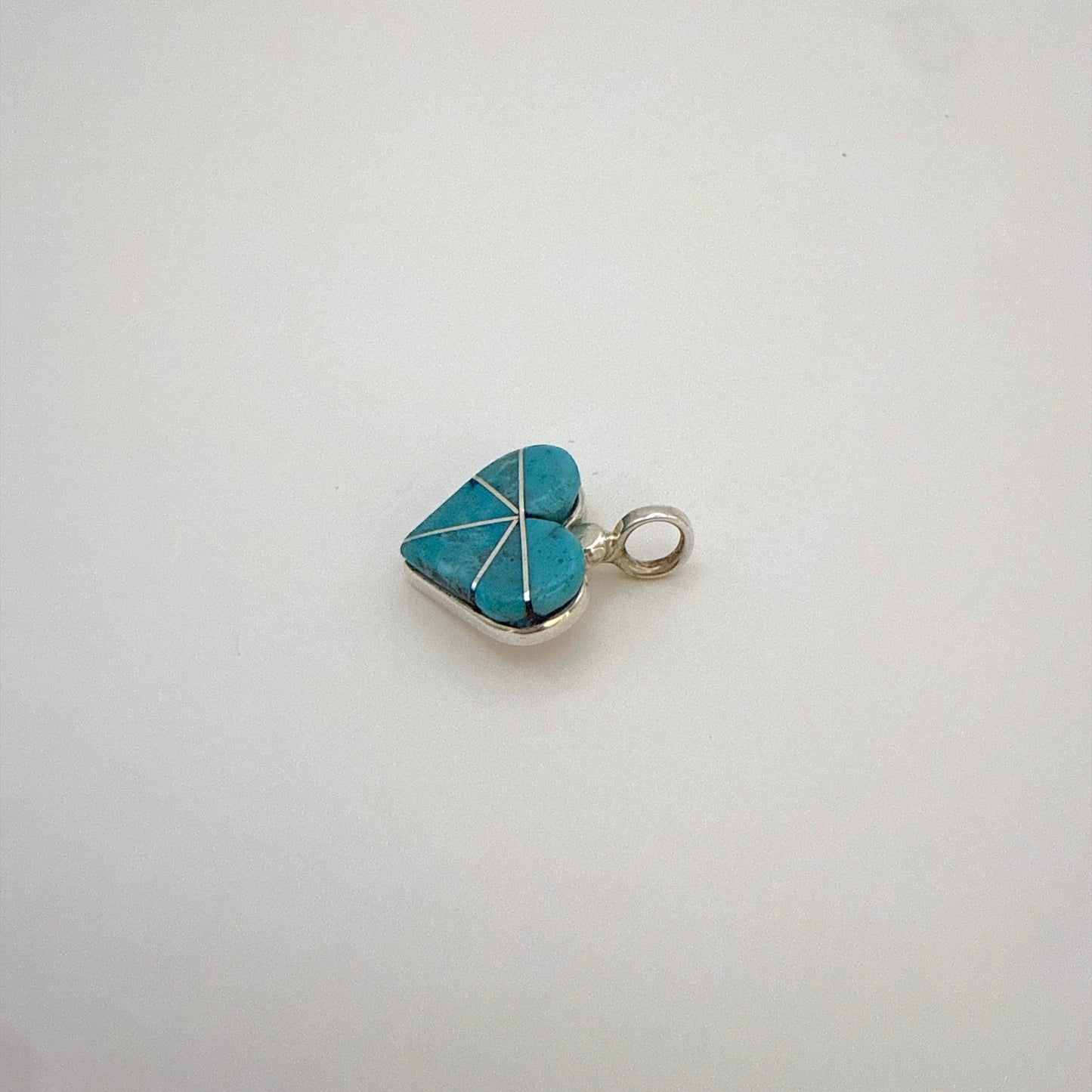 Turquoise Inlay Heart Pendant