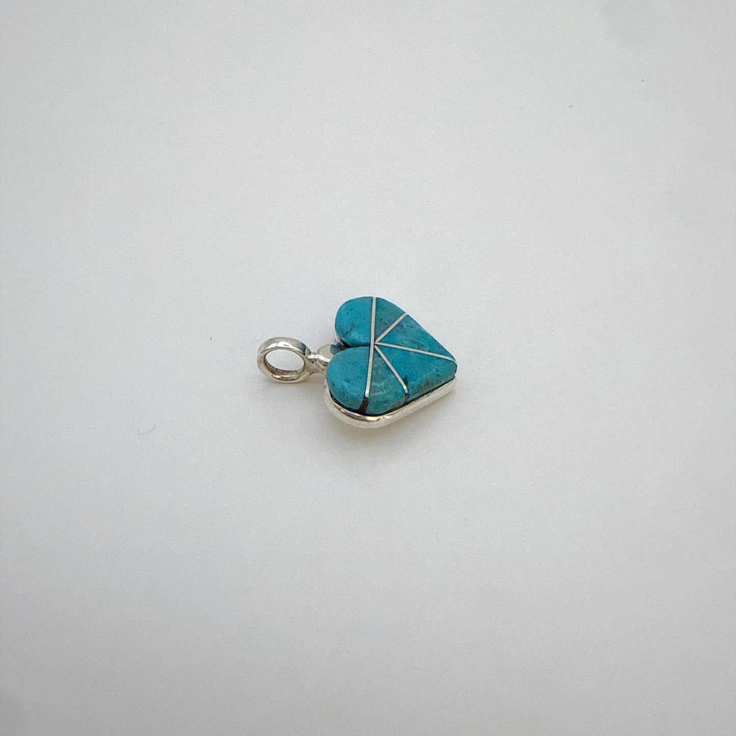 Turquoise Inlay Heart Pendant