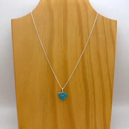 Turquoise Inlay Heart Pendant