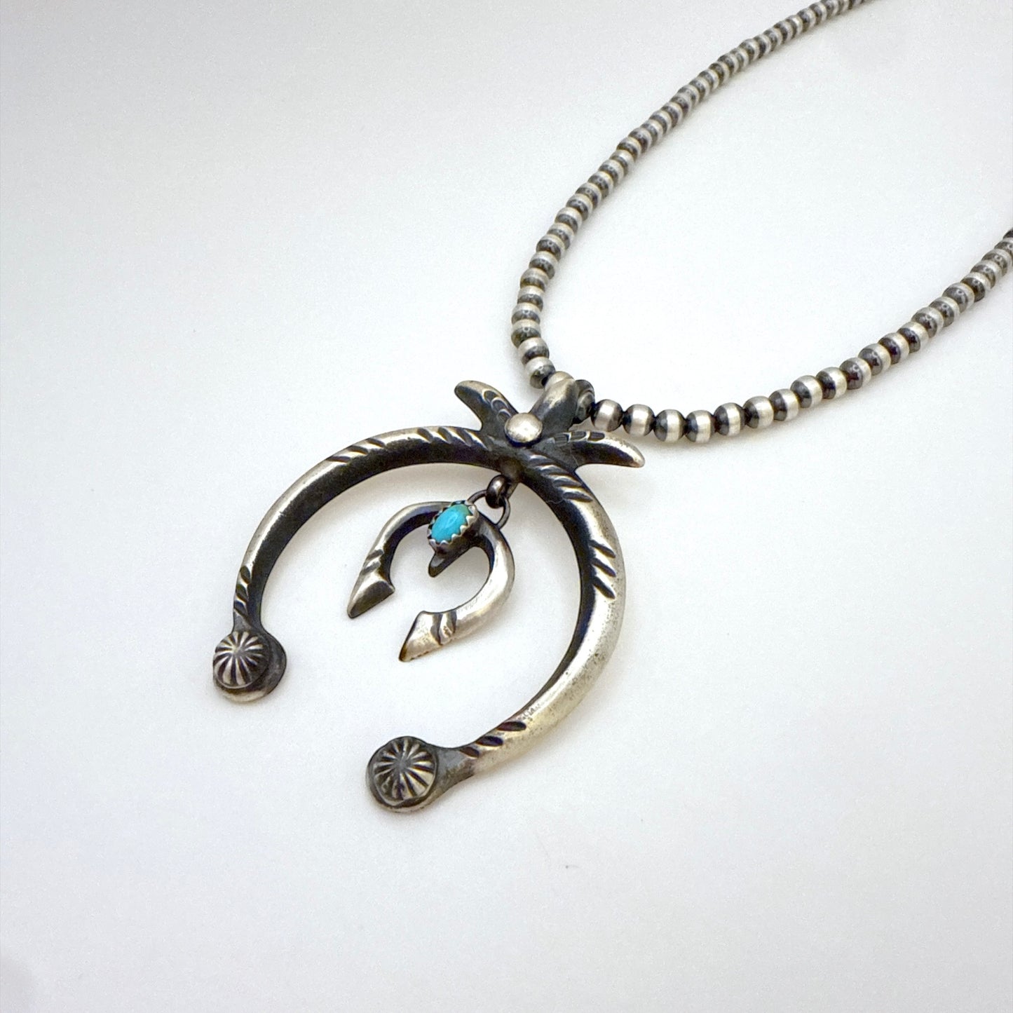 Kingman Turquoise Double Naja Pendant