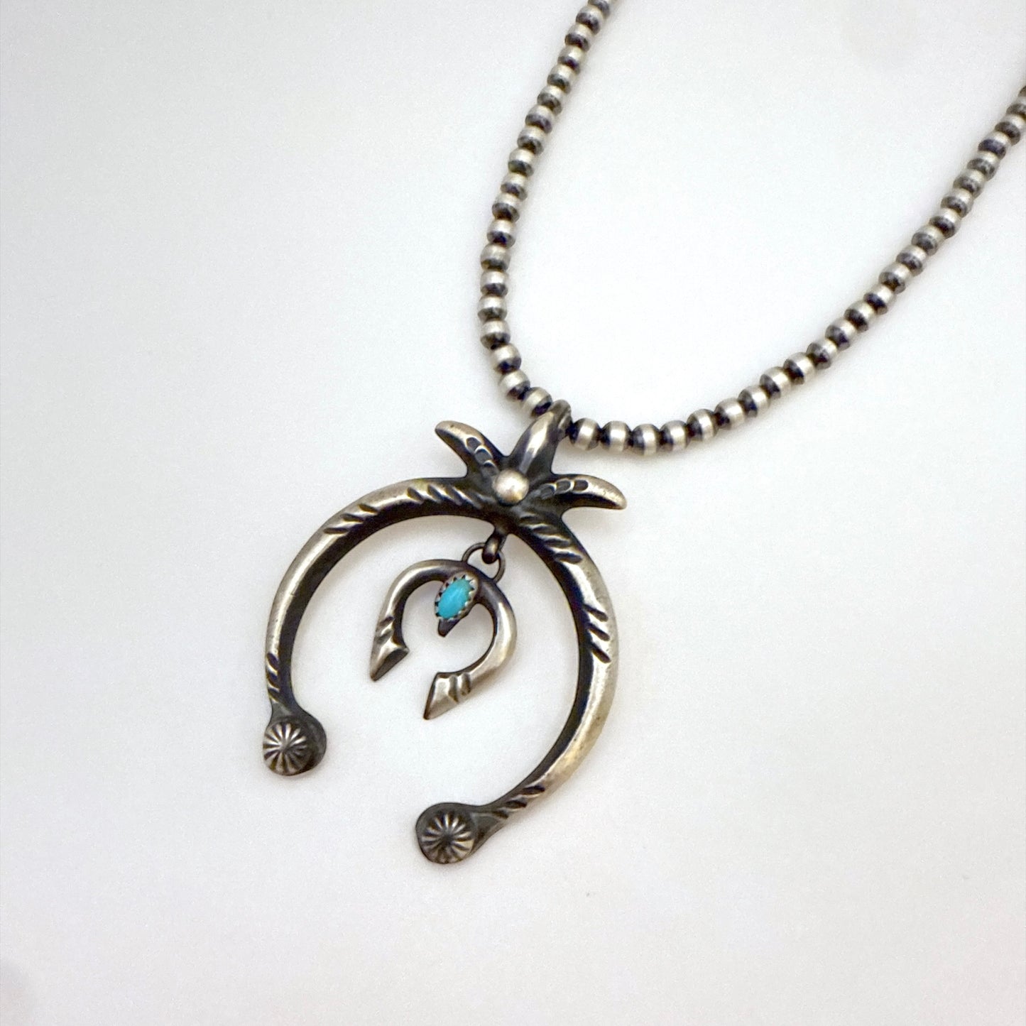 Kingman Turquoise Double Naja Pendant