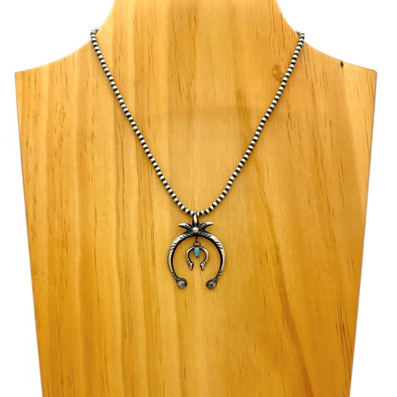 Kingman Turquoise Double Naja Pendant