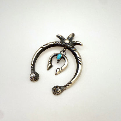 Kingman Turquoise Double Naja Pendant