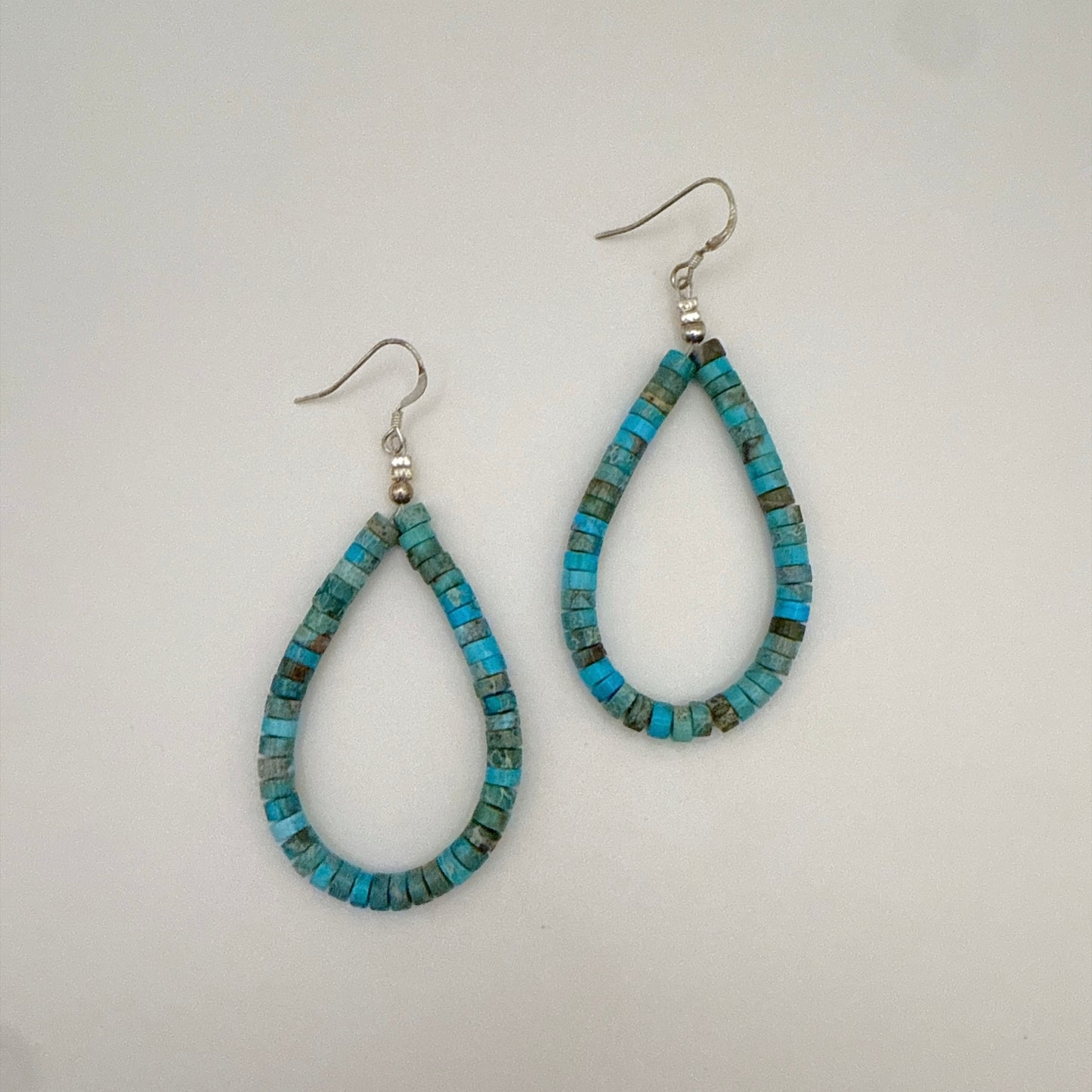 Kingman Turquoise Heishi Earrings A