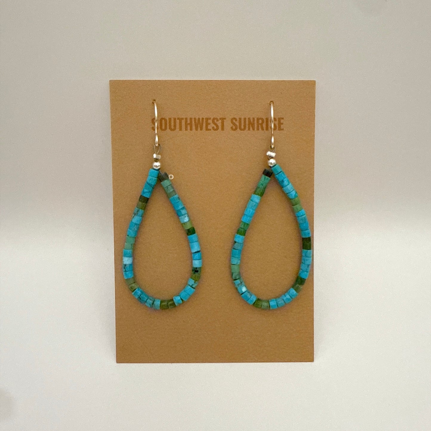 Kingman Turquoise Heishi Earrings B