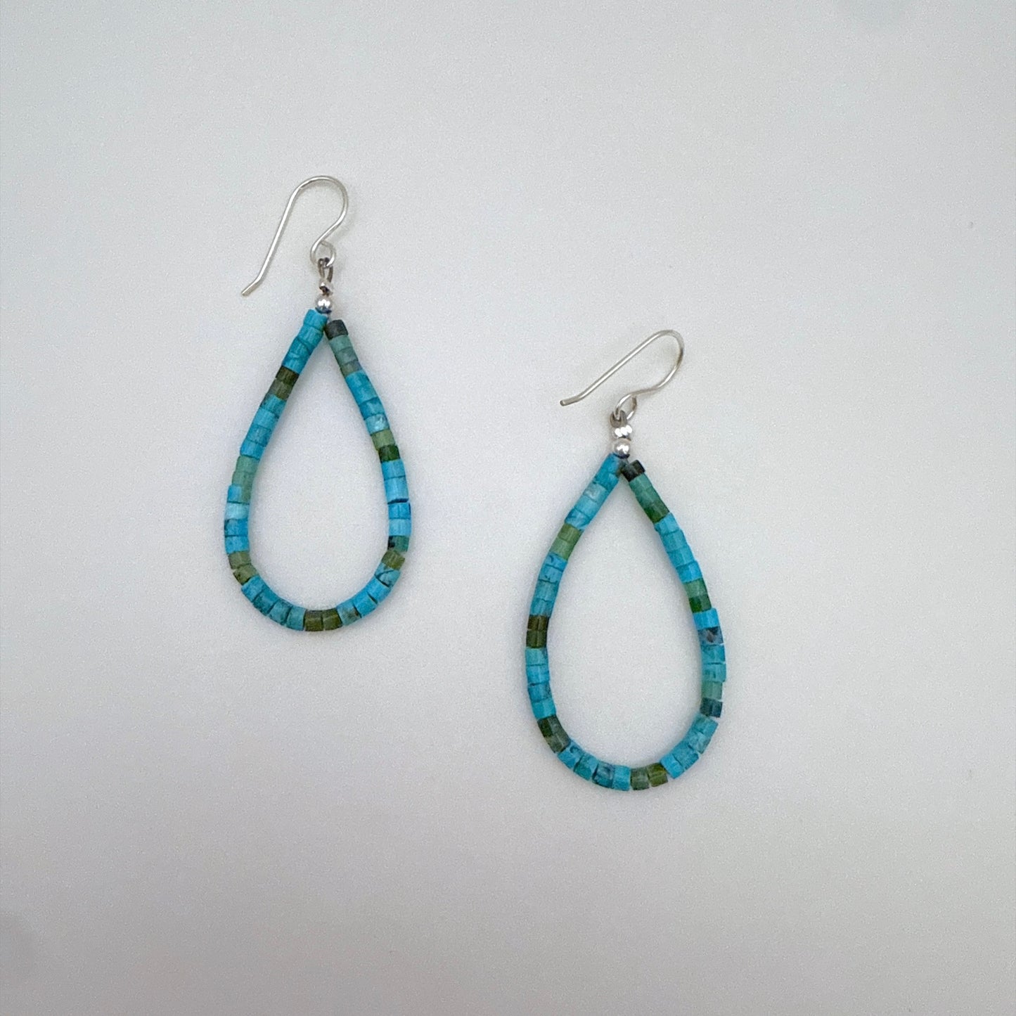 Kingman Turquoise Heishi Earrings B