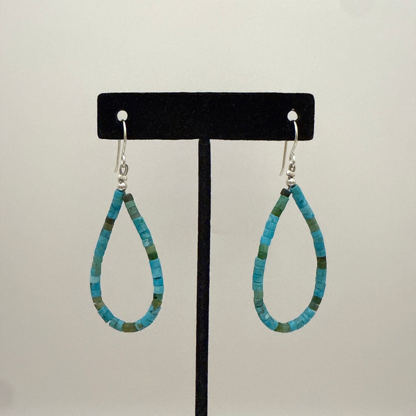 Kingman Turquoise Heishi Earrings B