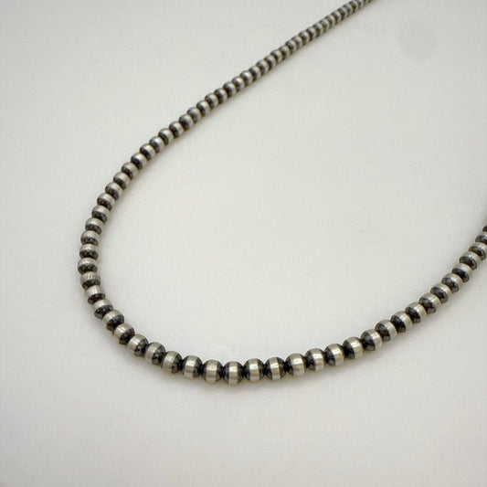 Round Navajo Pearls Necklace 4mm - 20"