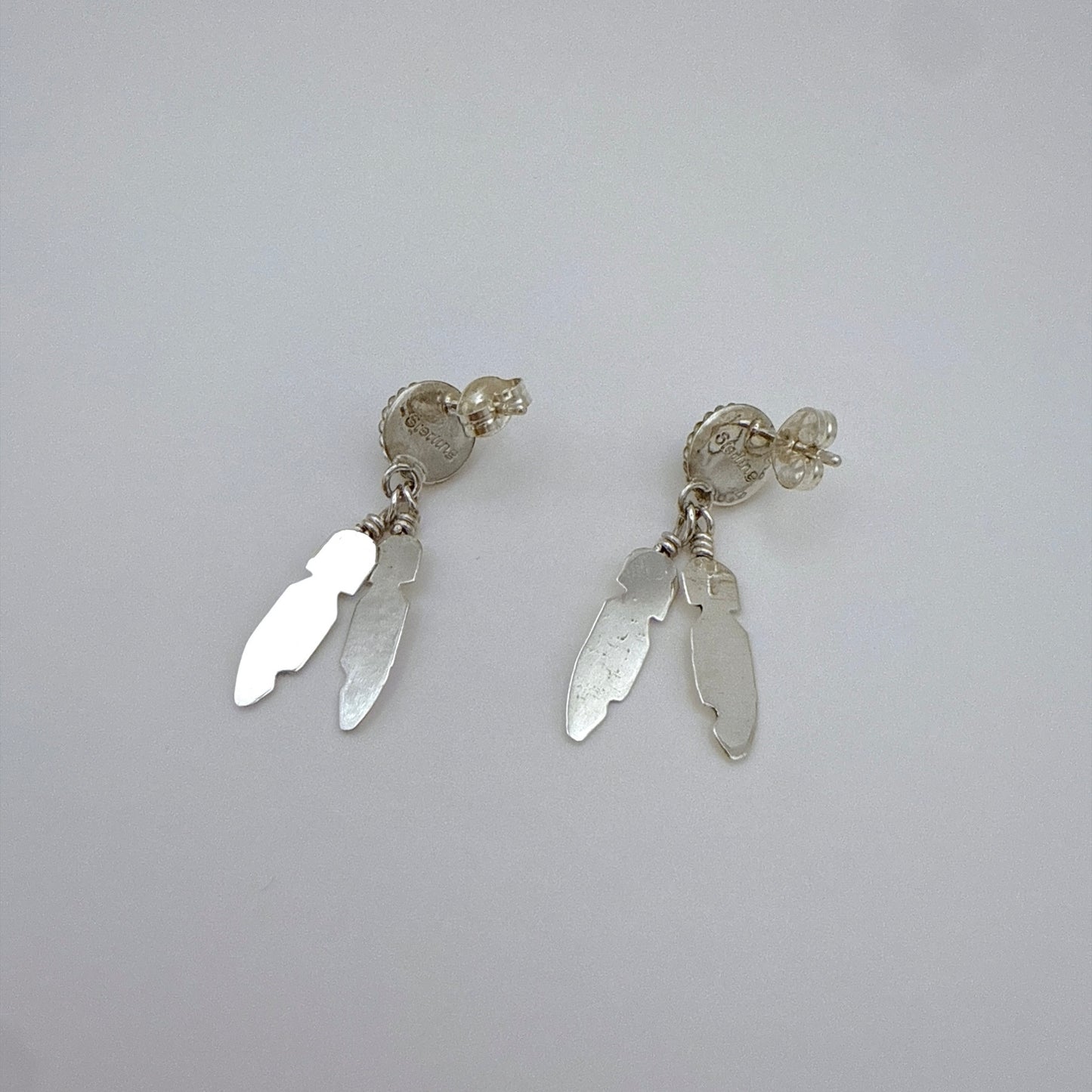 Black Onyx Feather Earrings