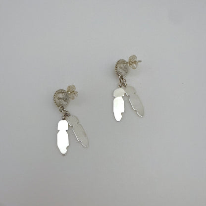 Malachite Feather Earrings