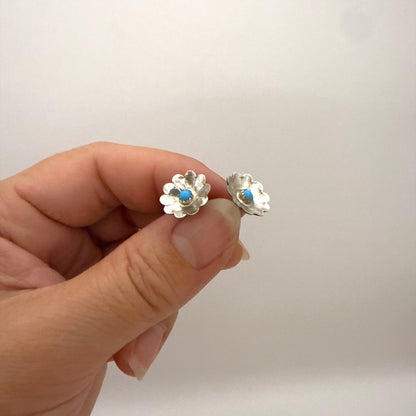 Turquoise Flower Stud Earrings