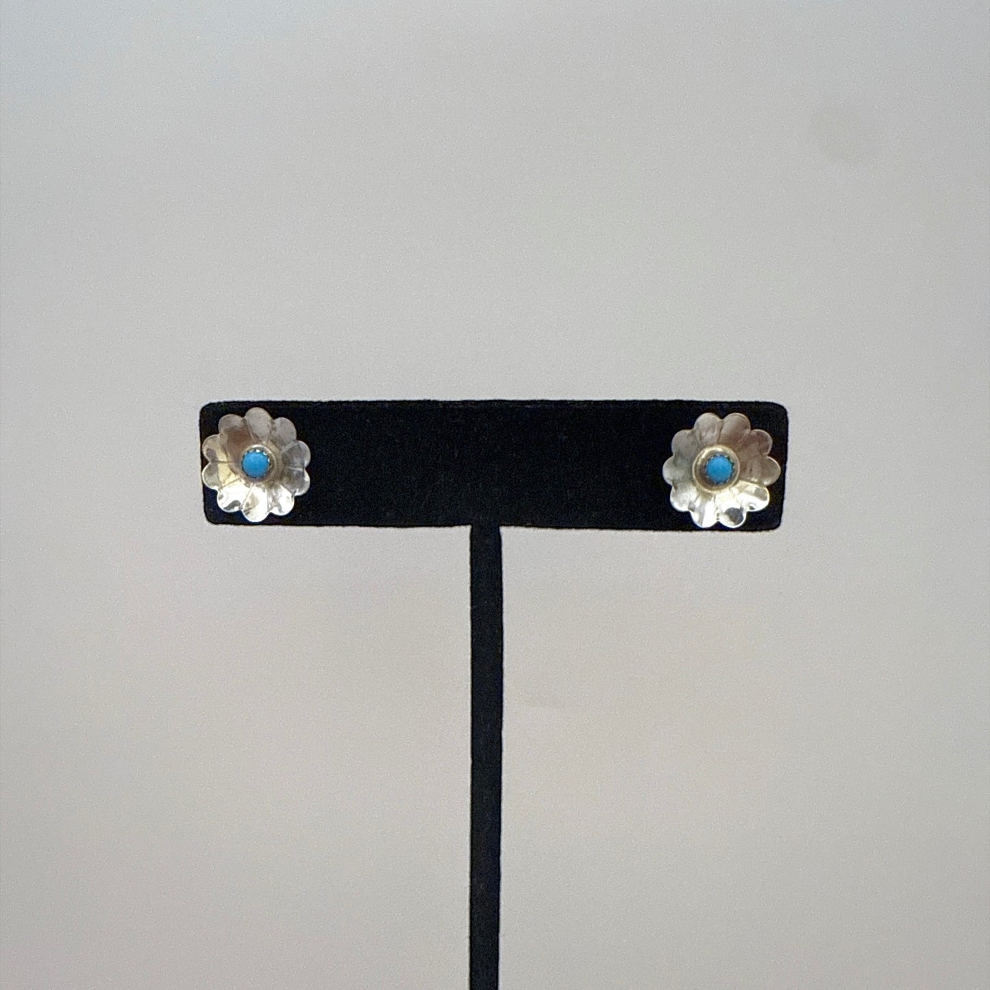 Turquoise Flower Stud Earrings