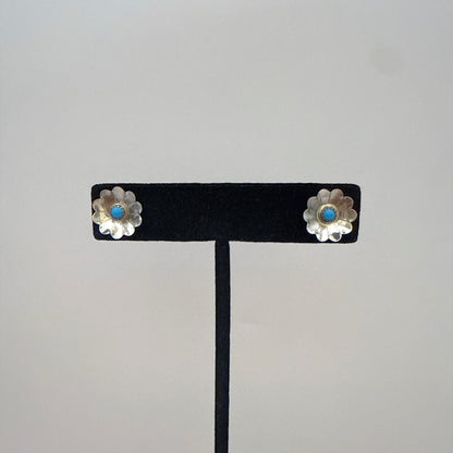 Turquoise Flower Stud Earrings