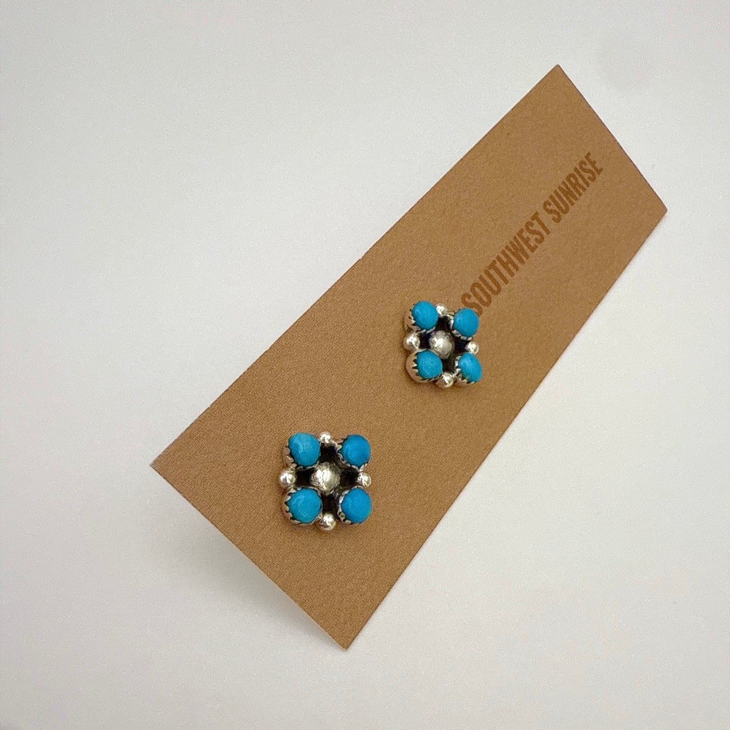 Four Turquoise Stud Earrings