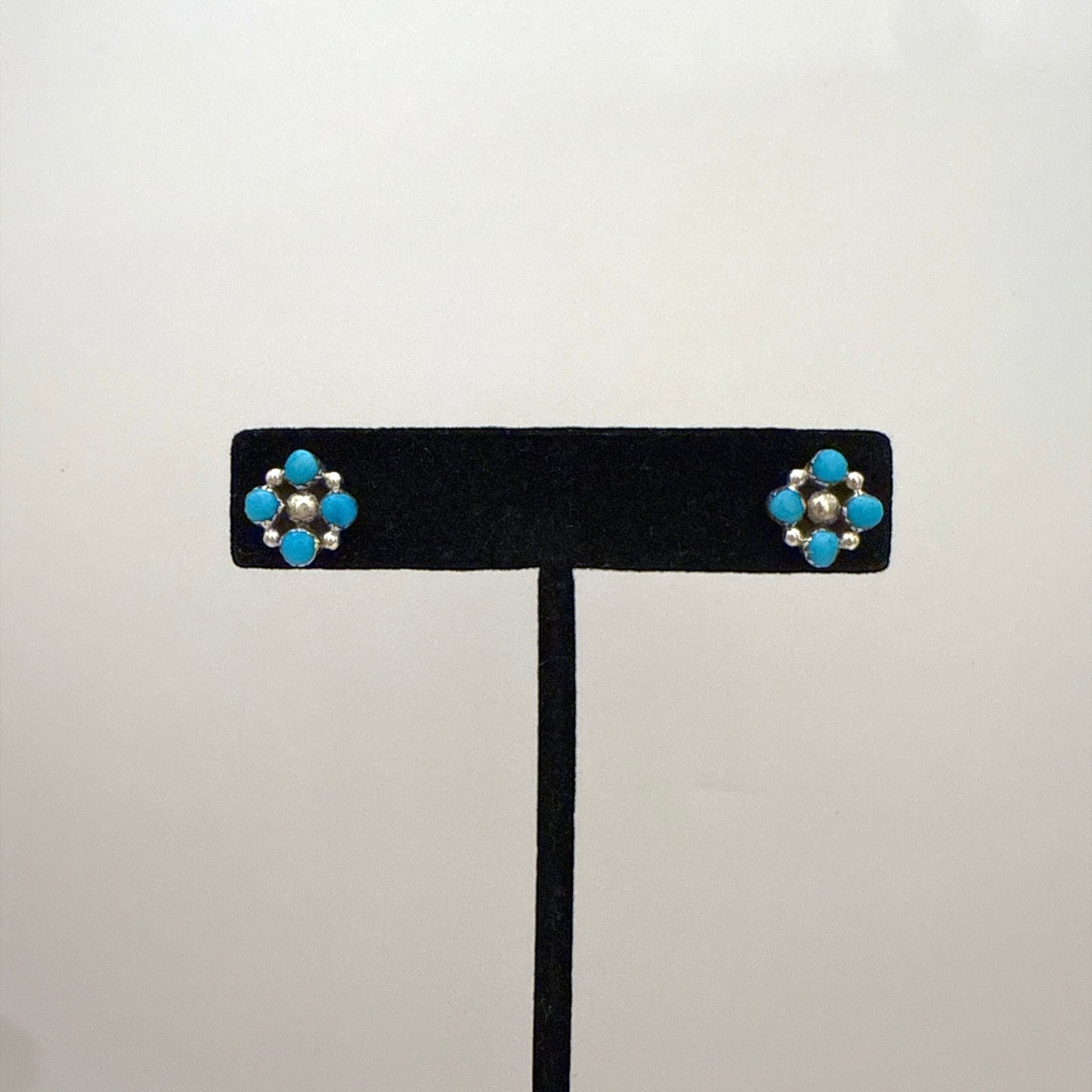 Four Turquoise Stud Earrings