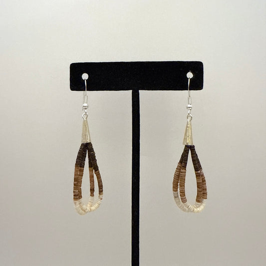 Two Strand Shell Heishi Earrings B