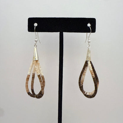 Two Strand Shell Heishi Earrings C